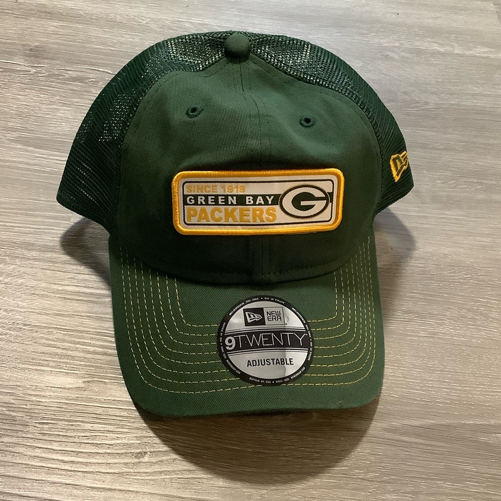 Green Bay Packers green & gold patch logo trucker hat